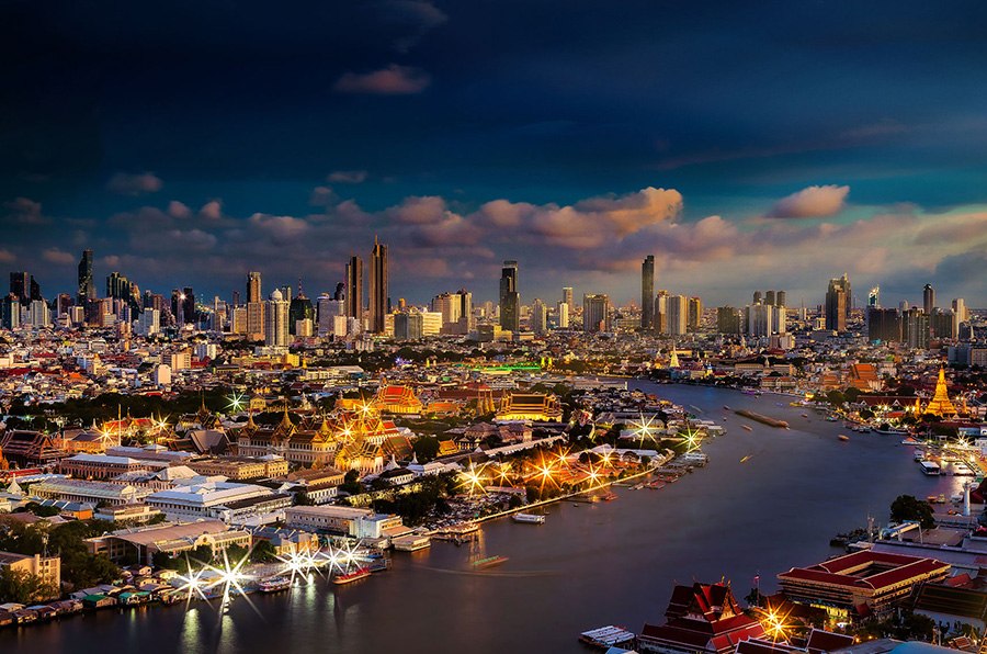 Der Chao Phraya in Bangkok, Thailand